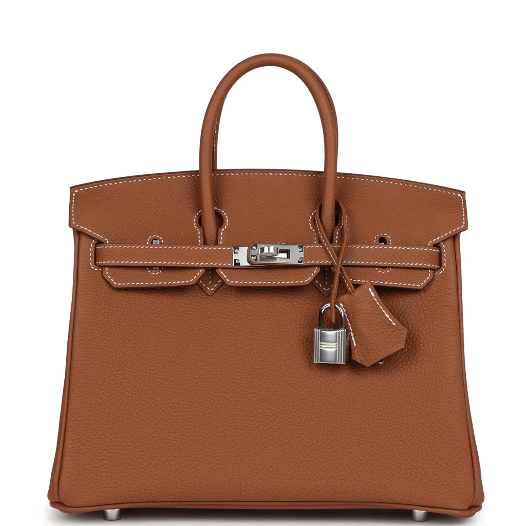HERMES Birkin 25 Togo Gold Palladium Hardware