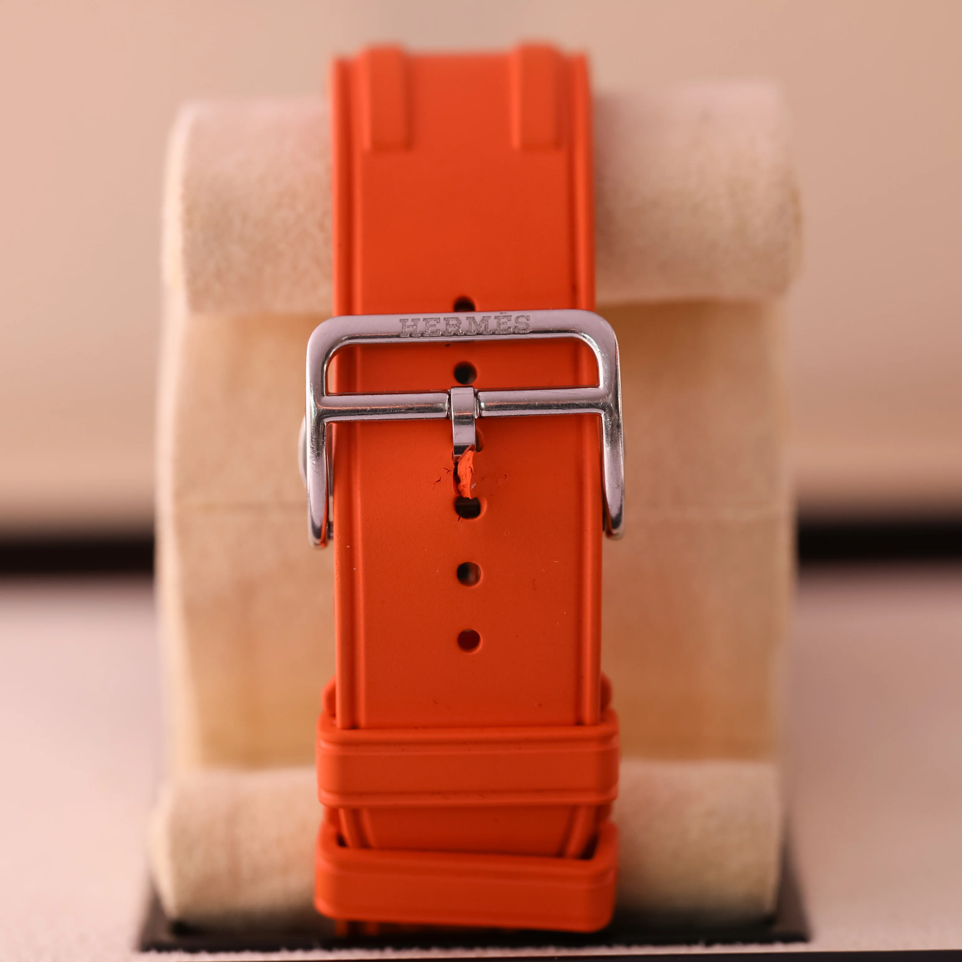 Hermes Clipper Diver Chronograph Grey Automatic Winding 42mm Orange Rubber Bracelet CP.2941 - Image 7