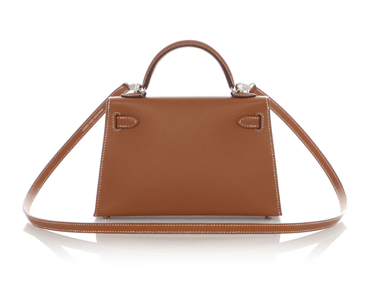 HERMES Mini Kelly 20 Epsom Gold Palladium Hardware - Image 3
