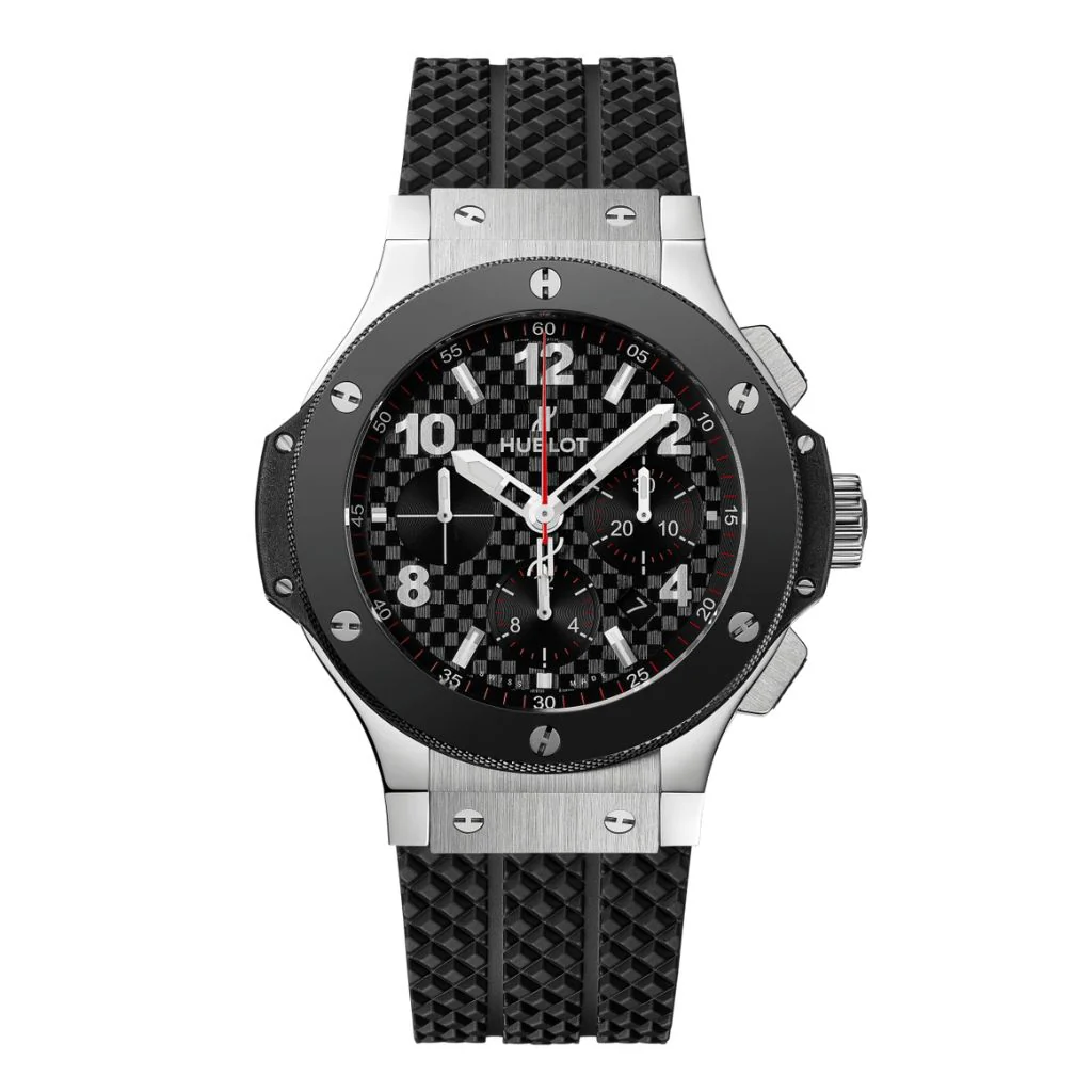 HUBLOT Big Bang Original Steel Ceramic 44 mm Black Dial Polished Stainless Steel Rubber Strap 301.SB.131.RX