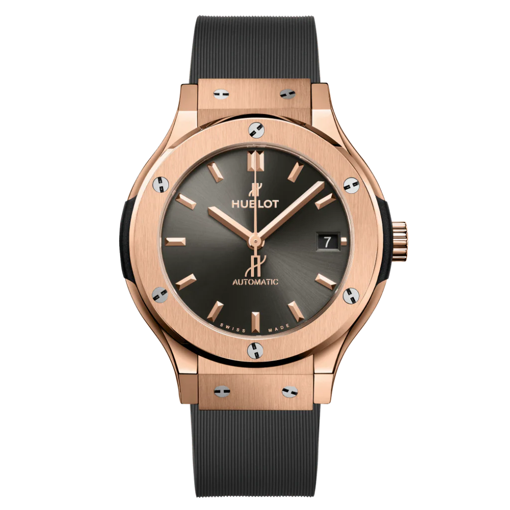 Hublot Classic Fusion Racing Grey King Gold 38 mm Grey Dial Polished 18K King Gold Rubber Strap 565.OX.7081.RX