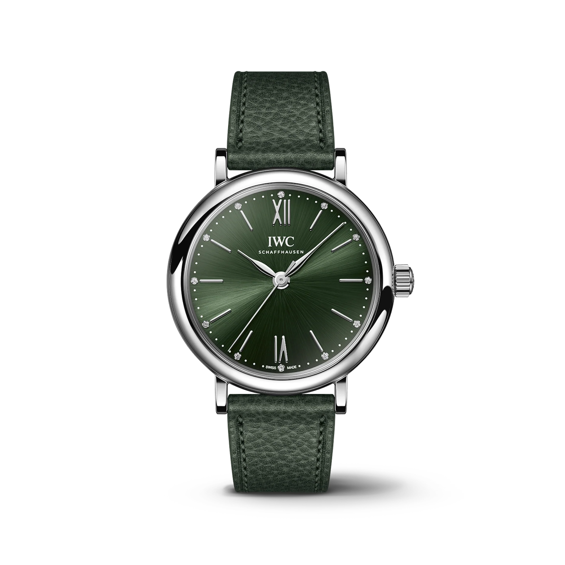 IWC Schaffhausen Portofino Automatic 34 mm Green Dial Stainless Steel Green Strap IW357412