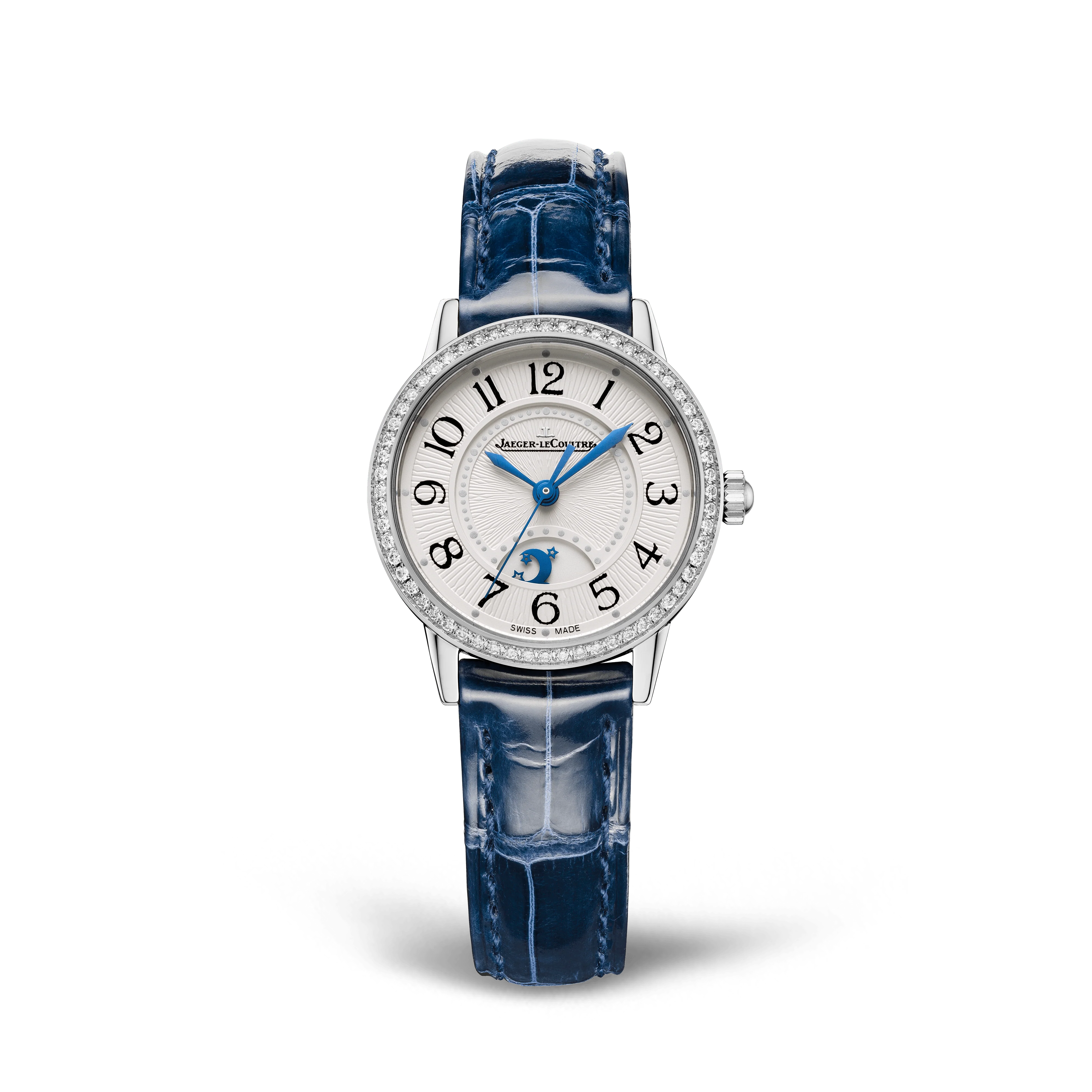 Jaeger-LeCoultre Rendez-Vous Classic Night & Day 29 mm Silvered Grey Dial with Diamonds Stainless Steel Leather Strap Q3468430