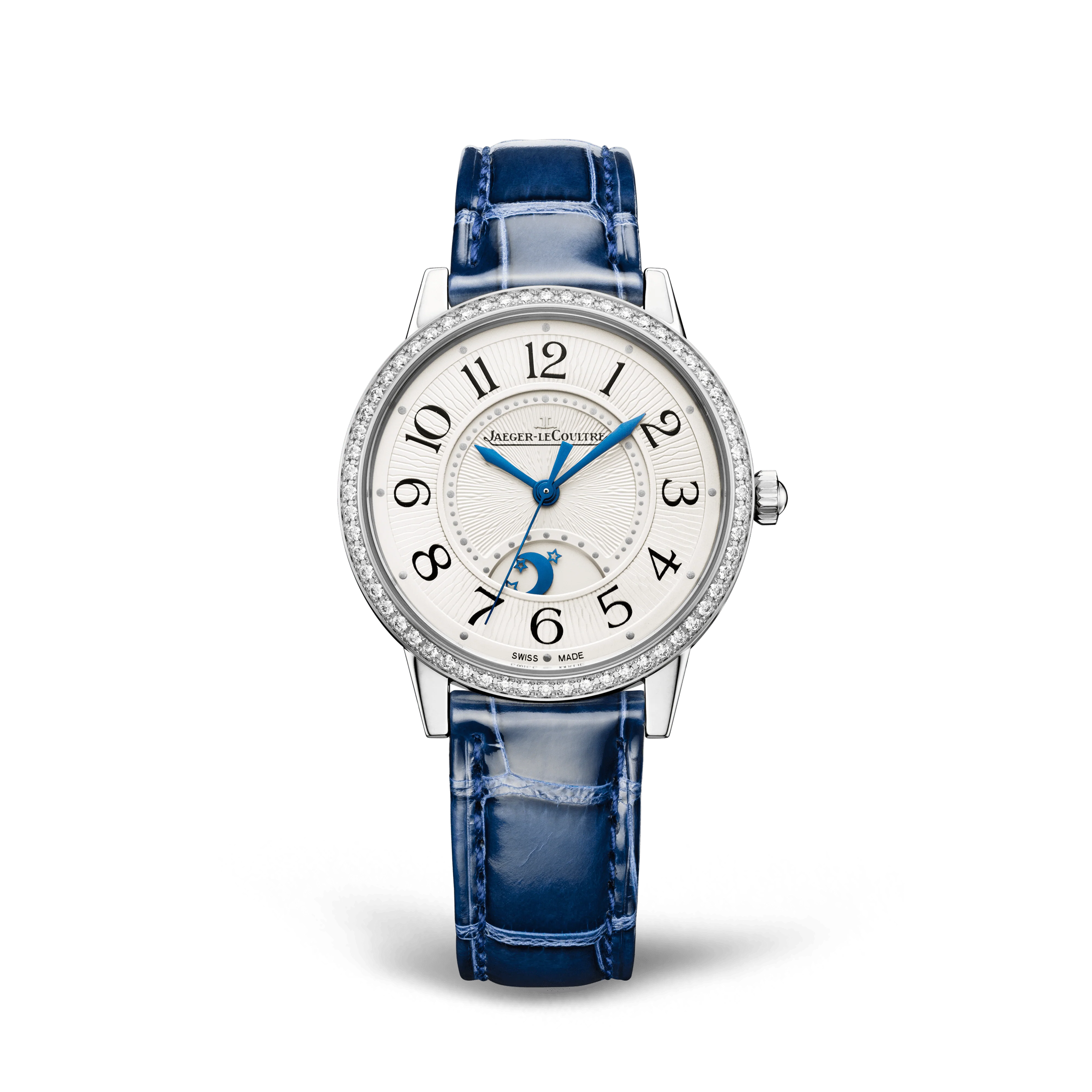 Jaeger-LeCoultre Rendez-Vous Classic Night & Day 34 mm Silvered Grey Dial Stainless Steel Leather Strap Q3448430