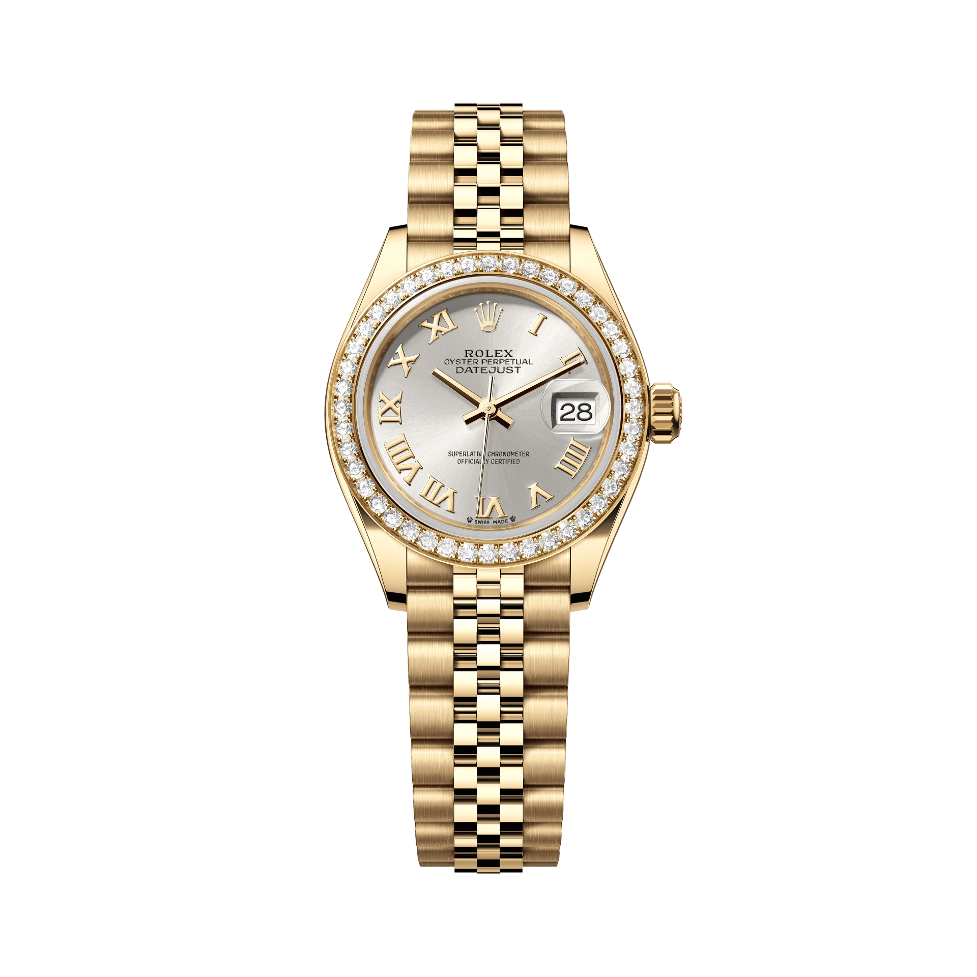 Rolex Oyster 28 mm Yellow Gold and diamonds Reference 279138RBR