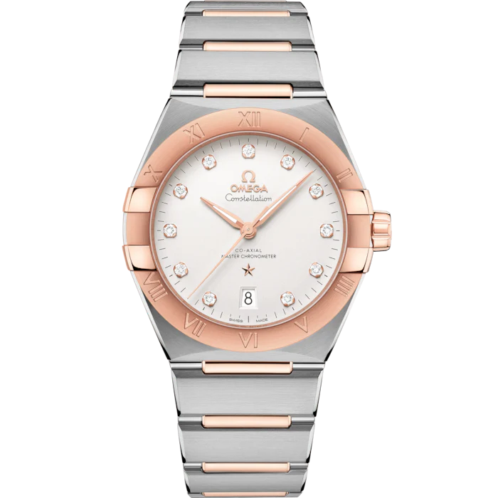 Omega Constellation 39mm Silver Dial Steel & Sedna Gold 131.20.39.20.52.001