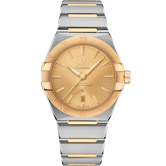 Omega Constellation 39mm Yellow Dial Steel Yellow Gold 131.20.39.20.08.001