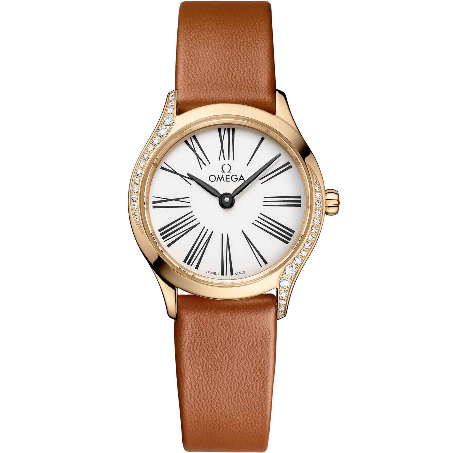 Omega De Ville Mini Trésor 26 mm White Dial with Diamonds Moonshine™ 18k Rose Gold Strap 428.57.26.60.04.004