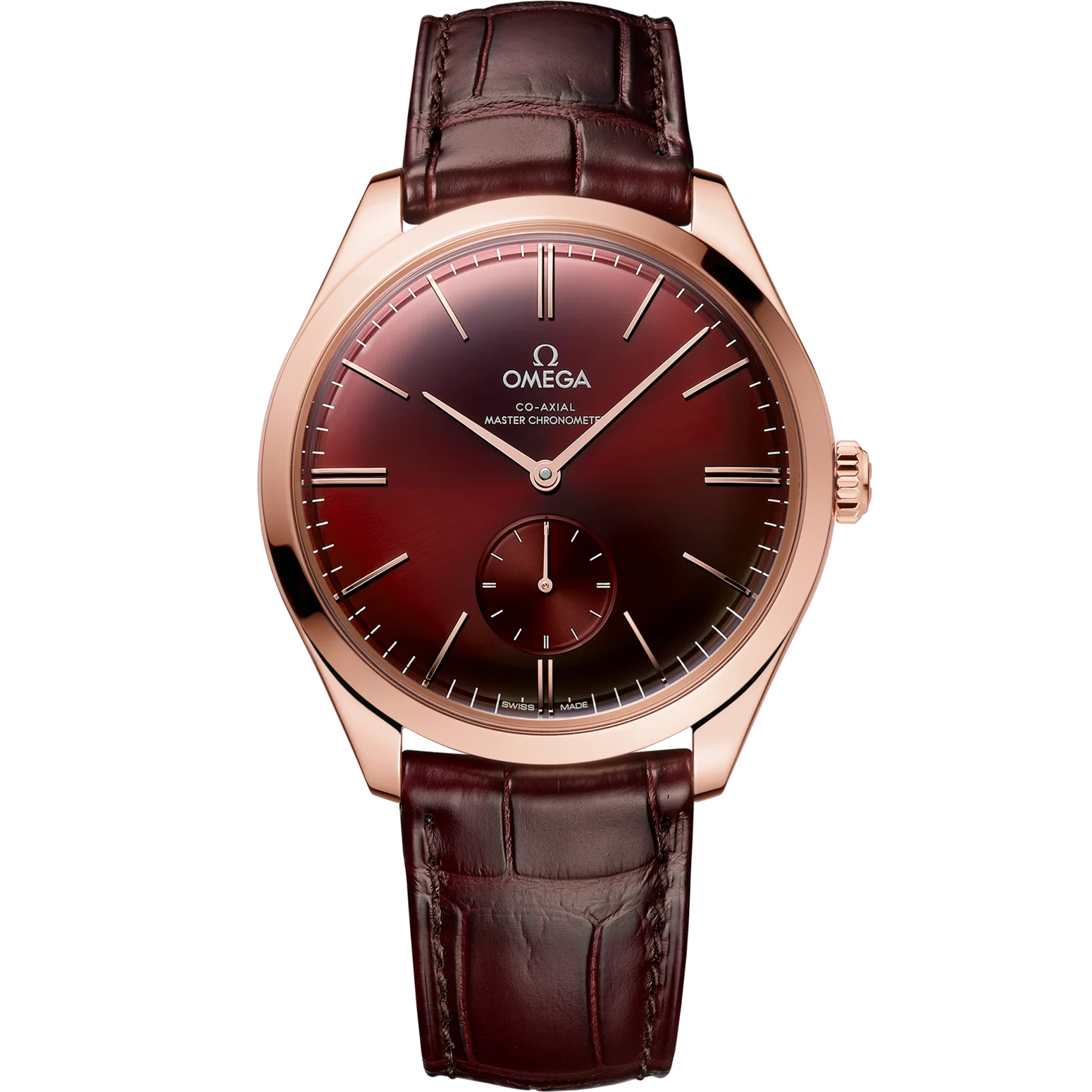 Omega De Ville Trésor 40 mm Red Dial Sedna™ 18k Rose Gold Strap 435.53.40.21.11.002