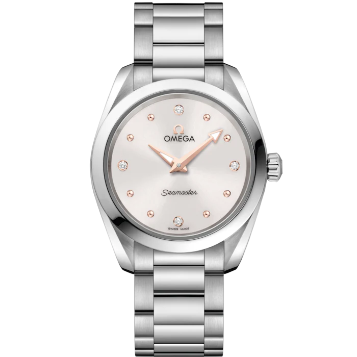 Omega Seamaster Aqua Terra 28mm White Diamond Dial Steel 220.10.28.60.54.001