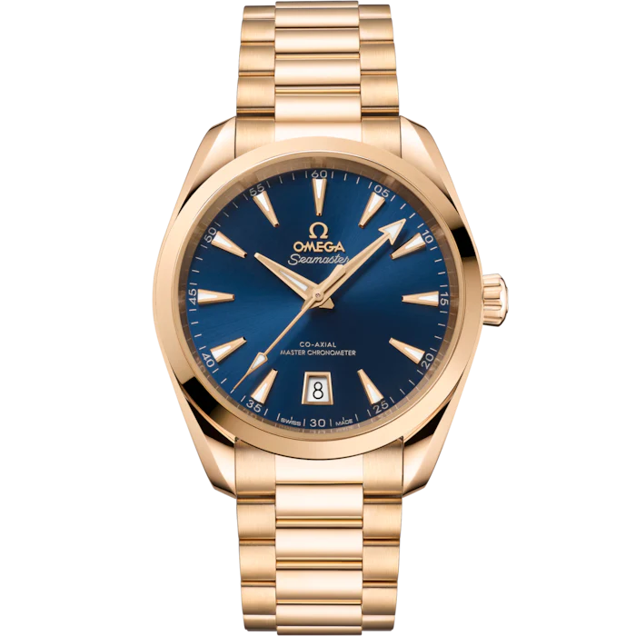 Omega Seamaster Aqua Terra 38mm Blue Dial Moonshine Gold 220.50.38.20.03.001