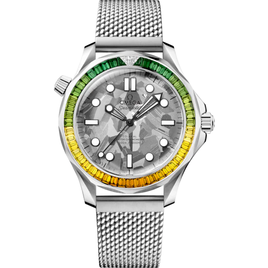 Omega Seamaster Diver 300M 42 mm Grey Dial with Diamonds Canopus Gold™ Bracelet 210.55.42.20.99.001