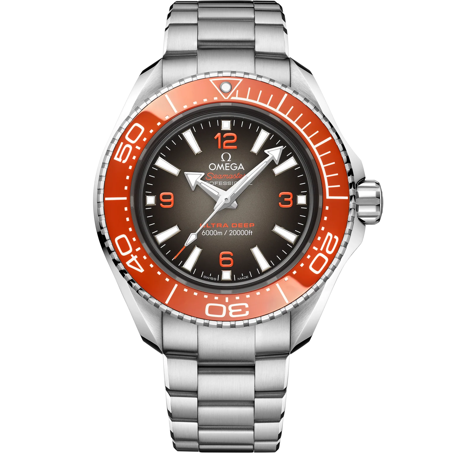 Omega Seamaster Planet Ocean 6000M 45.5 mm Grey Dial O‑MEGASTEEL Bracelet 215.30.46.21.06.001
