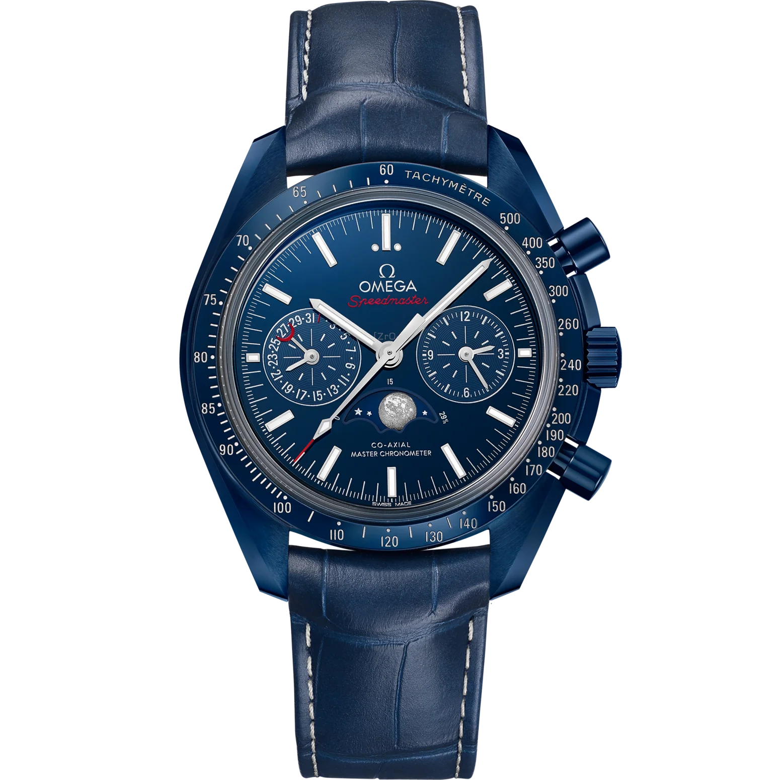 Omega Speedmaster Moonphase Blue Dial 44.25 mm Blue ceramic Strap 304.93.44.52.03.001