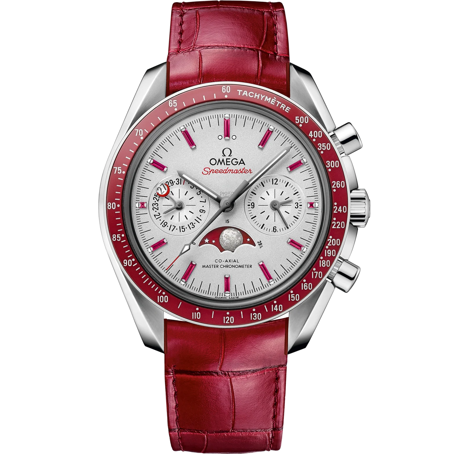 Omega Speedmaster Moonphase Grey Dial 44.25 mm Platinum Strap 304.93.44.52.99.002