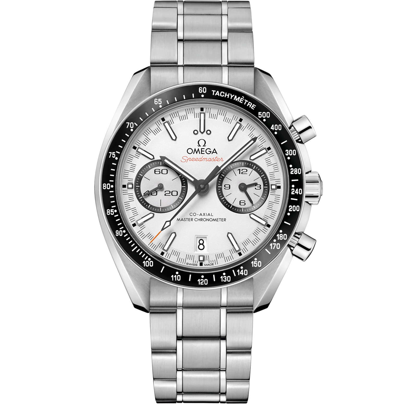 Omega Speedmaster  Racing  White Dial 44.25 mm  Stainless Steel Bracelet 329.30.44.51.04.001