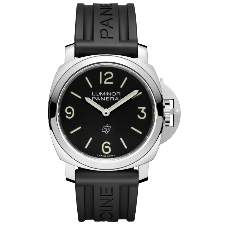 Panerai Luminor Base Logo 44 mm Black Dial Stainless Steel Black Rubber Strap PAM01086