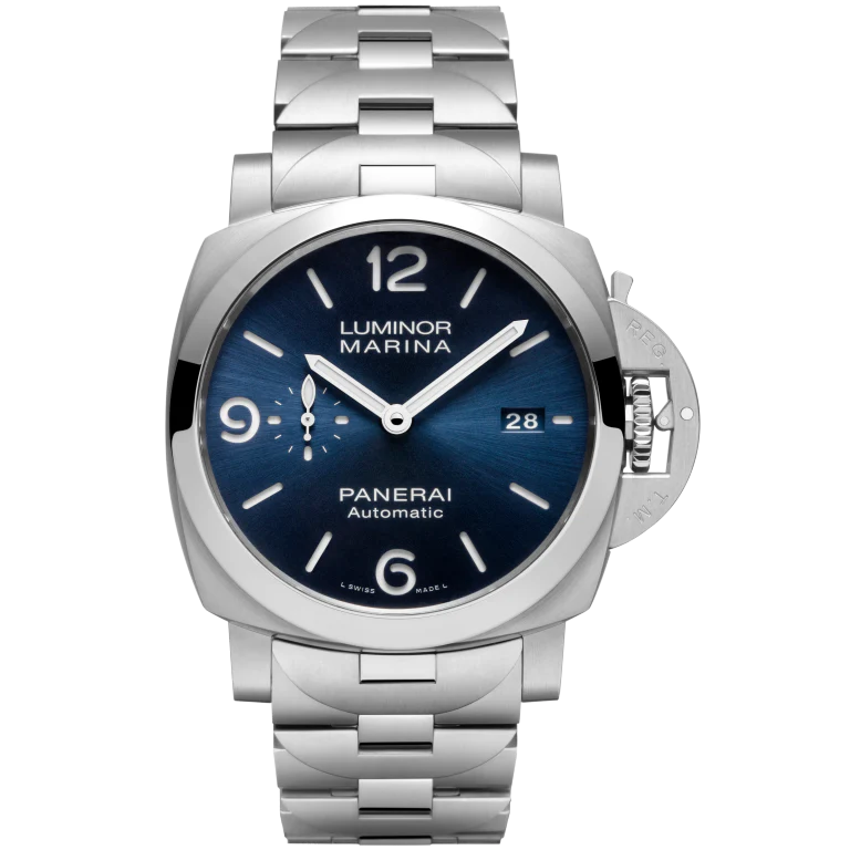 Panerai Luminor Marina 44 mm Blue Dial Brushed Steel Polished And Brushed Steel Bracelet PAM01316