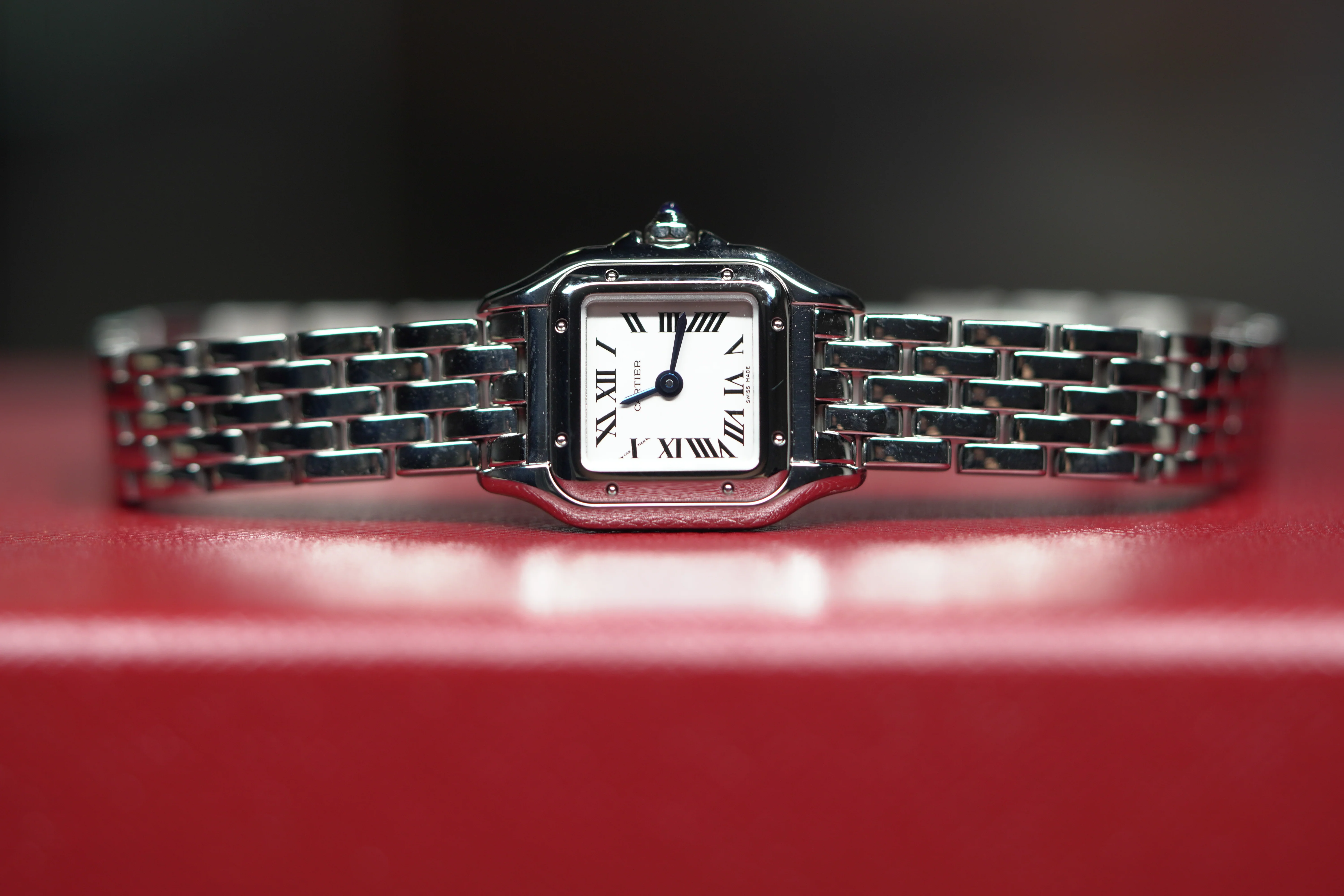 Cartier Panthère Mini 25 mm x 19 mm Silver Dial Steel Bracelet WSPN0012 - Image 3