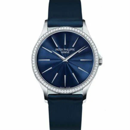 Patek Philippe 4897G-001 Calatrava 33mm Blue Dial White Gold