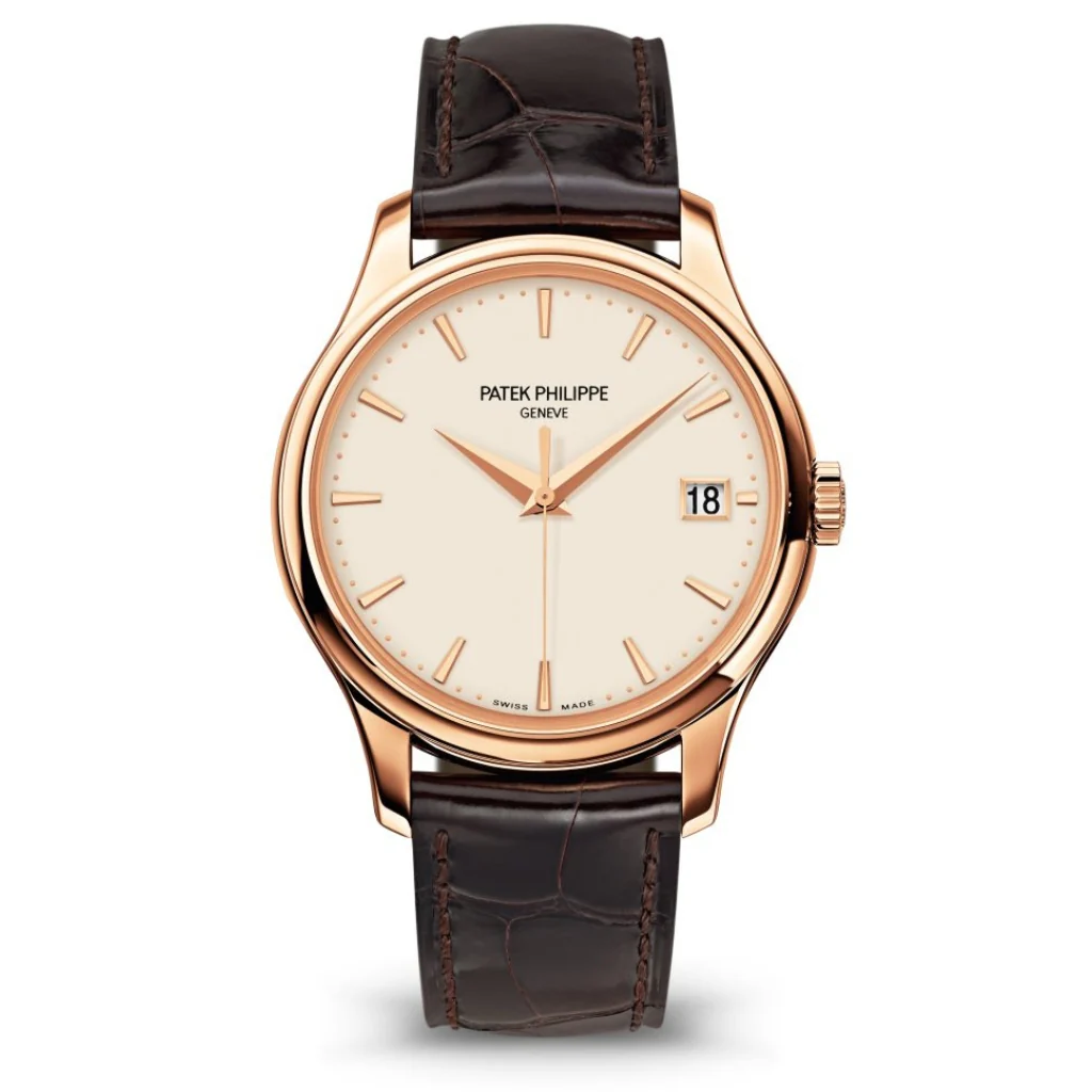 Patek Philippe Calatrava Ivory Lacquered Dial Rose Gold Case Strap 39mm 5227r-001