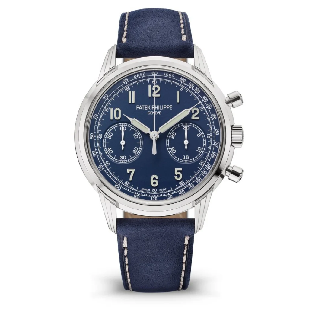 Patek Philippe Complications 41 mm Blue Dial 18K White Gold Leather Strap 5172G-001