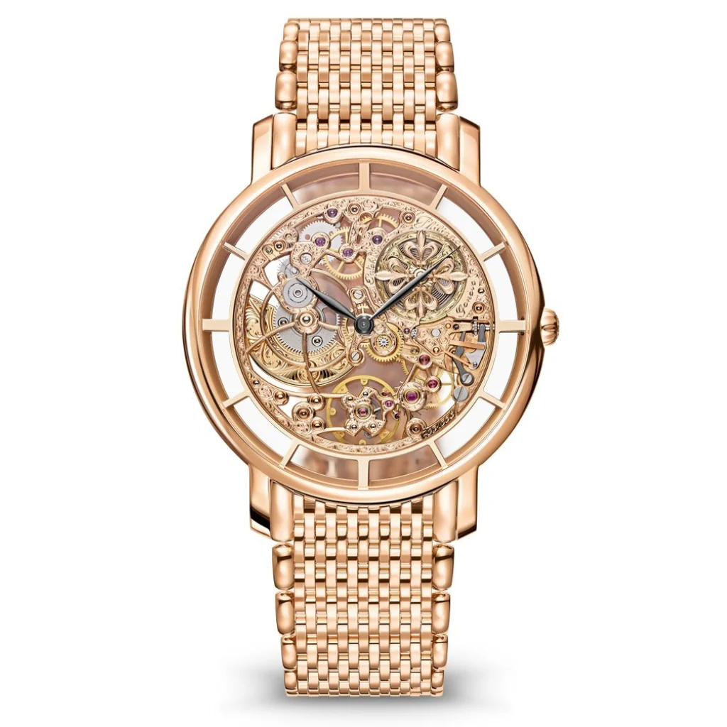 Patek Philippe Complications Movement Mechanical Skeleton Dial Rose Gold Case/Braclet 39 mm 5180-1R-001