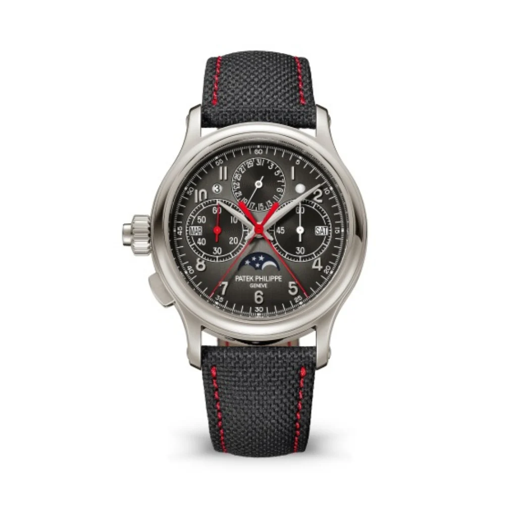 Patek Philippe Grand Complications 38.3 mm Charcoal Gray Dial Platinum Leather Strap 5373P-001