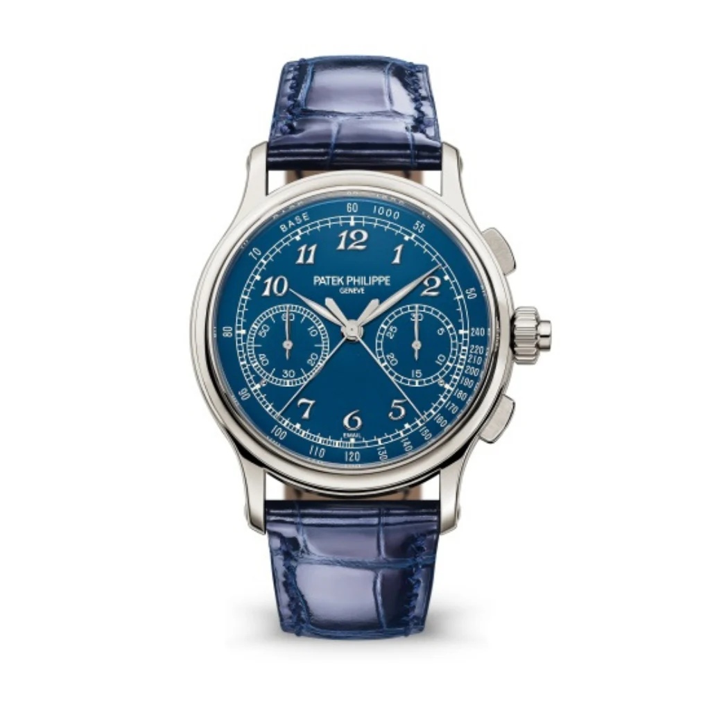 Patek Philippe Grand Complications 41 mm Blue Dial Platinum Leather Strap 5370P-011