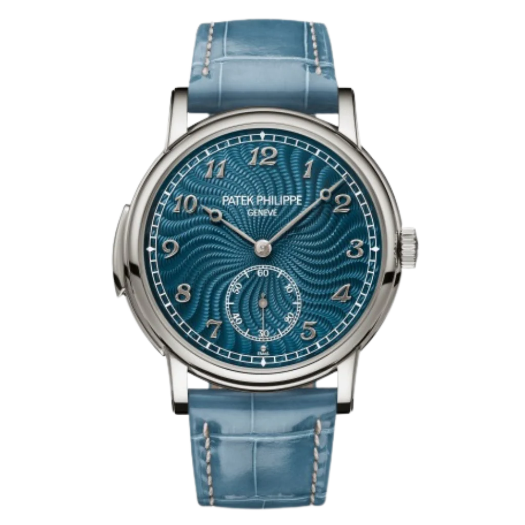 Patek Philippe Grand Complications 40 mm Blue Dial 18k White Gold Leather Strap 5178G-012