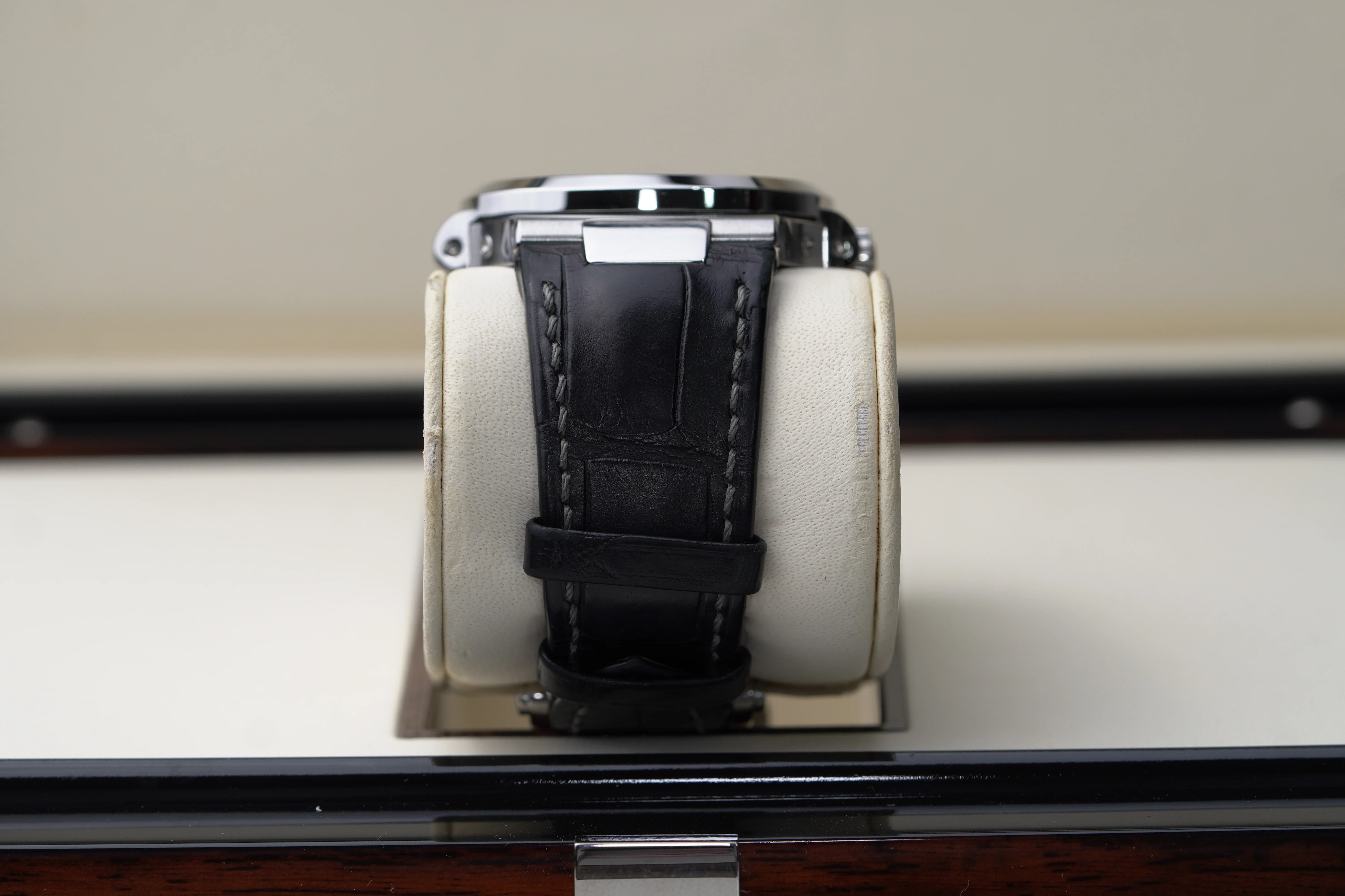 Patek Philippe Nautilus 40.5 mm Black Dial Stainless Steel Leather Strap 5726A-001 - Image 6