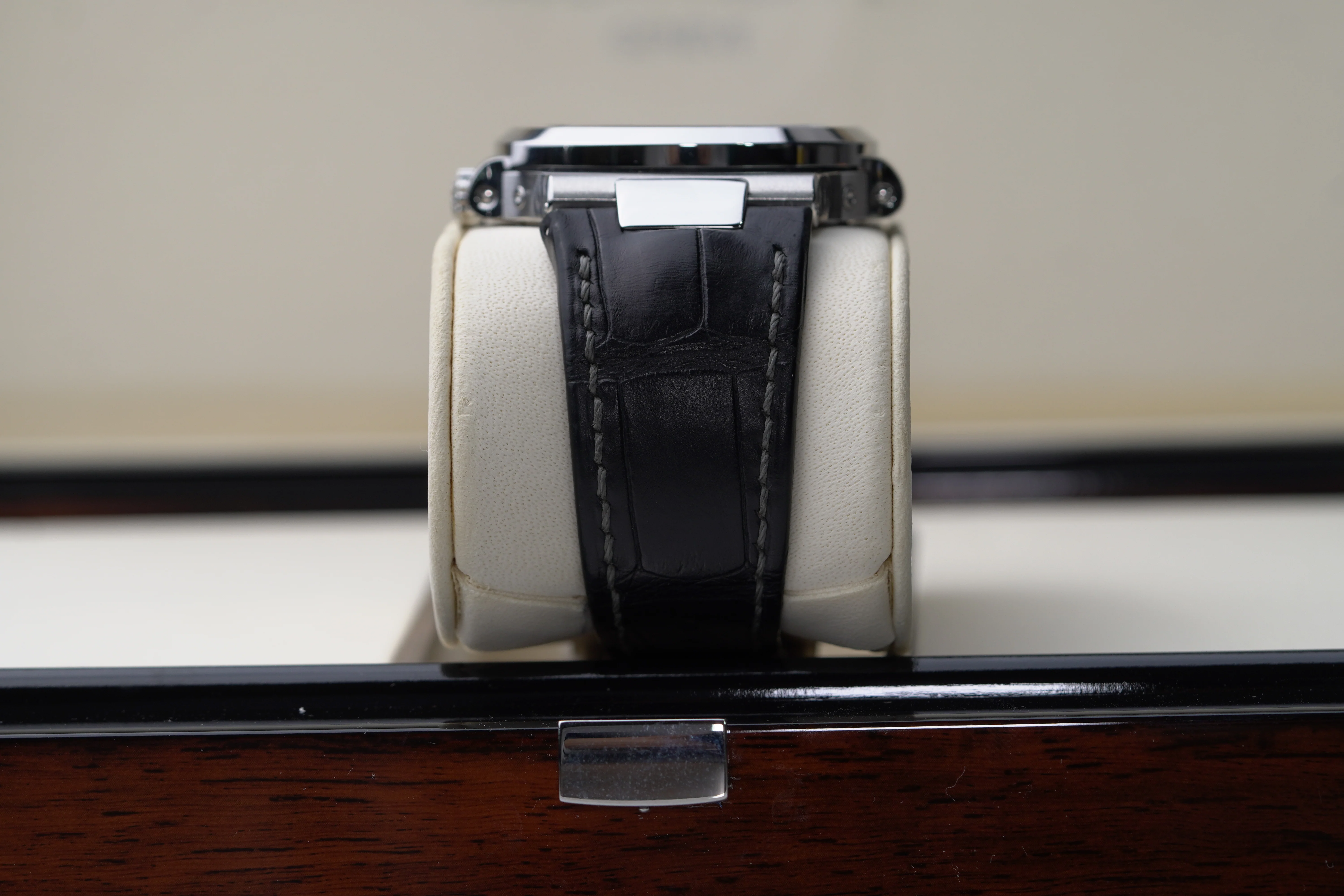 Patek Philippe Nautilus 40.5 mm Black Dial Stainless Steel Leather Strap 5726A-001 - Image 7