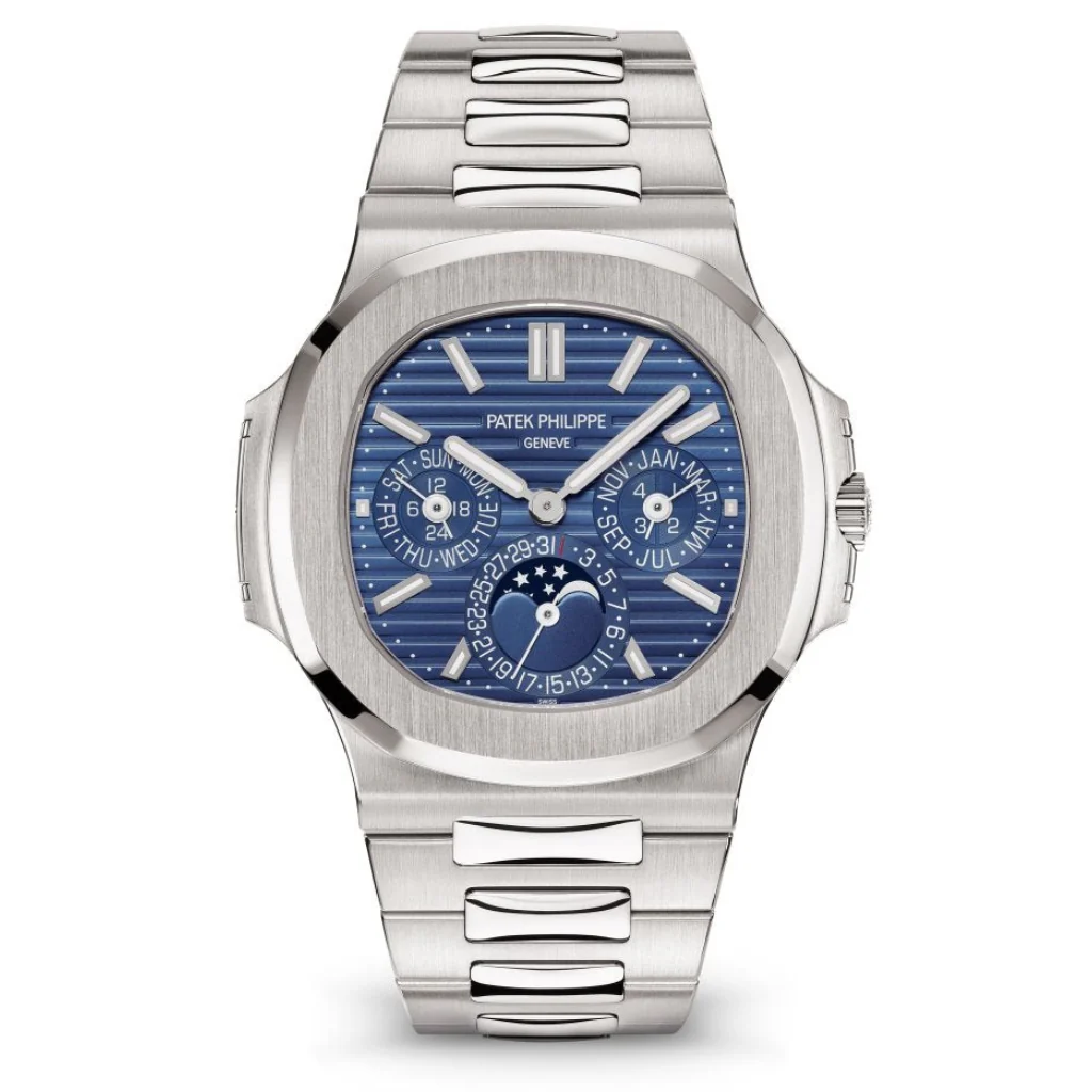 Patek Philippe Nautilus Perpetual Calendar Blue Sundust Dial White Gold Case/Braclet 40mm 5740-1G-001