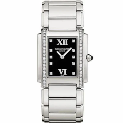 Patek Philippe 4910/10A-001 Twenty~4 25mm x 30mm Black Dial Stainless Steel