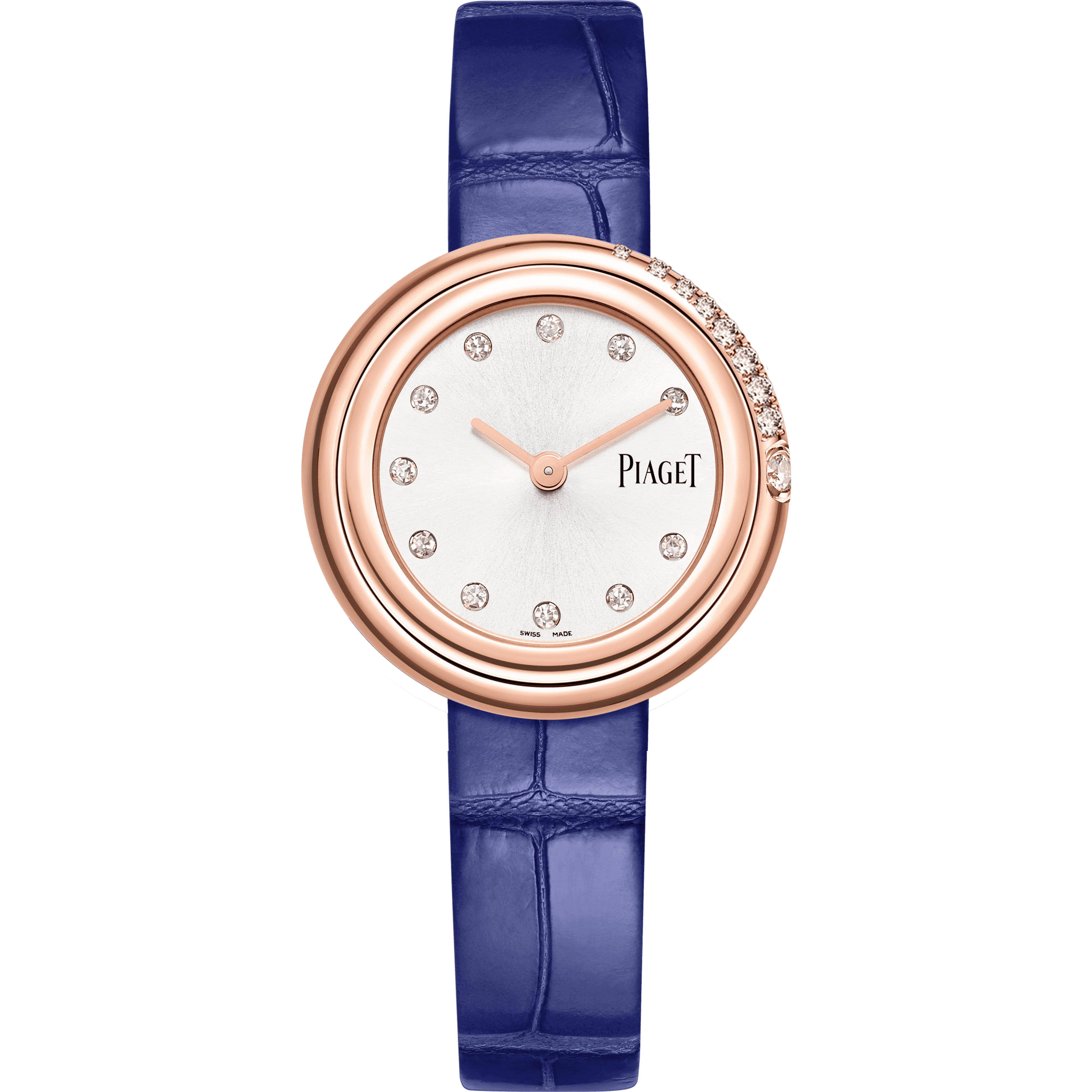 Piaget Possession watch 29 mm Silver Dial with Diamonds 18k Rose Gold Strap G0A45062