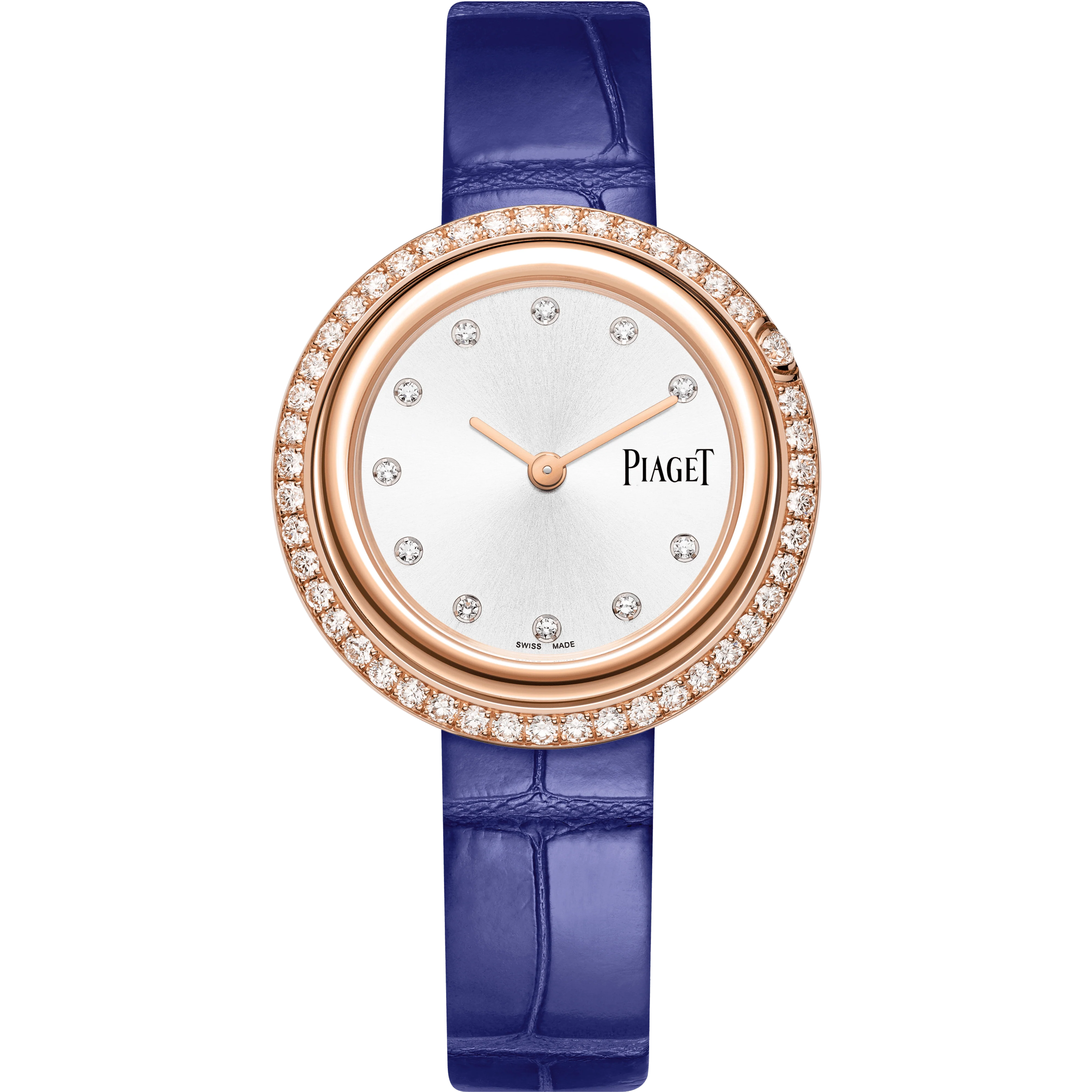 Piaget Possession watch 34 mm Silver Dial with Diamonds 18k Rose Gold Strap G0A44292