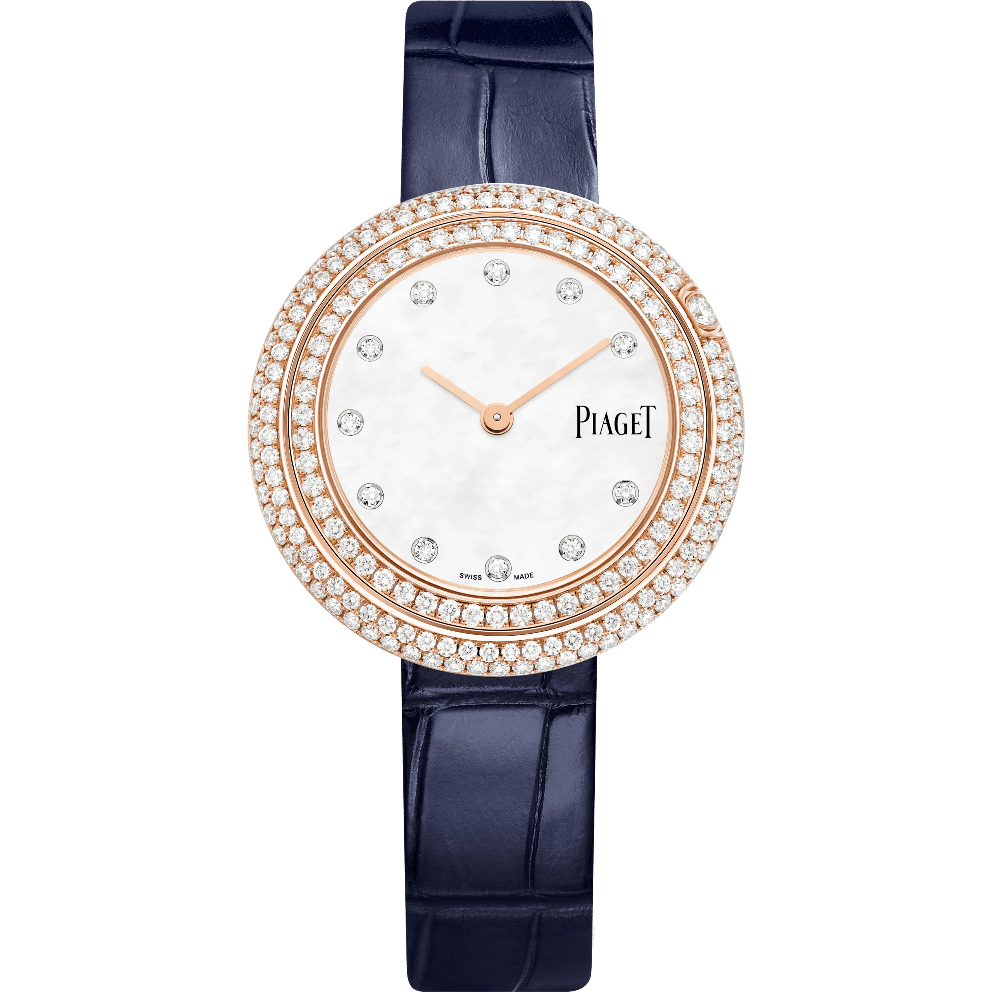 Piaget Possession watch 34 mm White Dial with Diamonds 18k Rose Gold Strap G0A46073