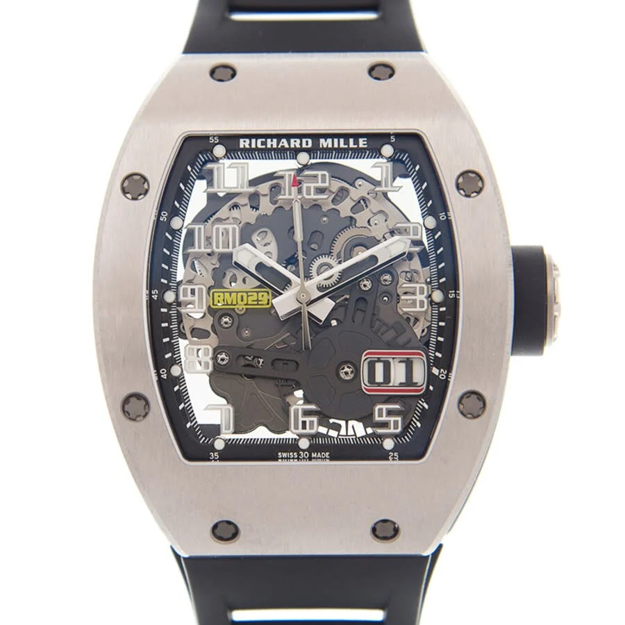 Richard Mille RM029 Titanium 48mm Transparent Dial Titanium Rubber Strap RM029