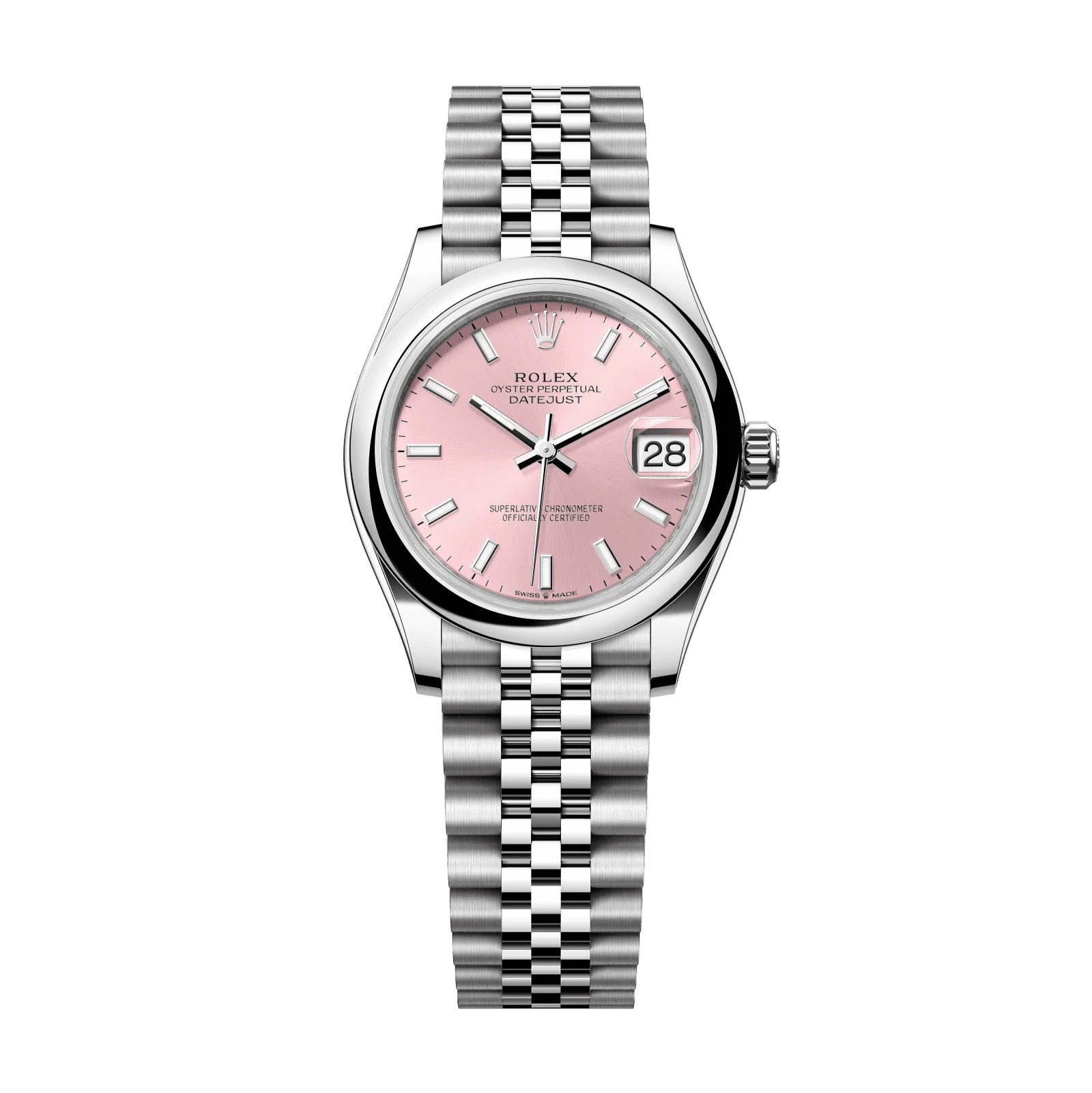 Rolex Datejust 31 mm Pink Dial Oystersteel Jubilee Bracelet 278240-0008