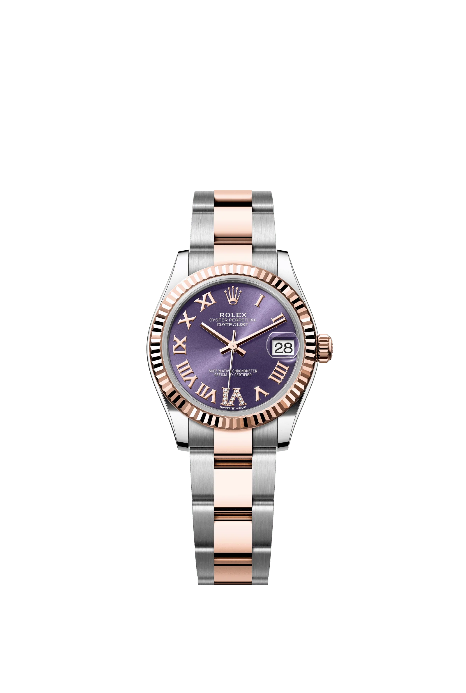 Rolex Datejust 31mm Aubergine Diamond Dial Oystersteel & Everose Gold 278271