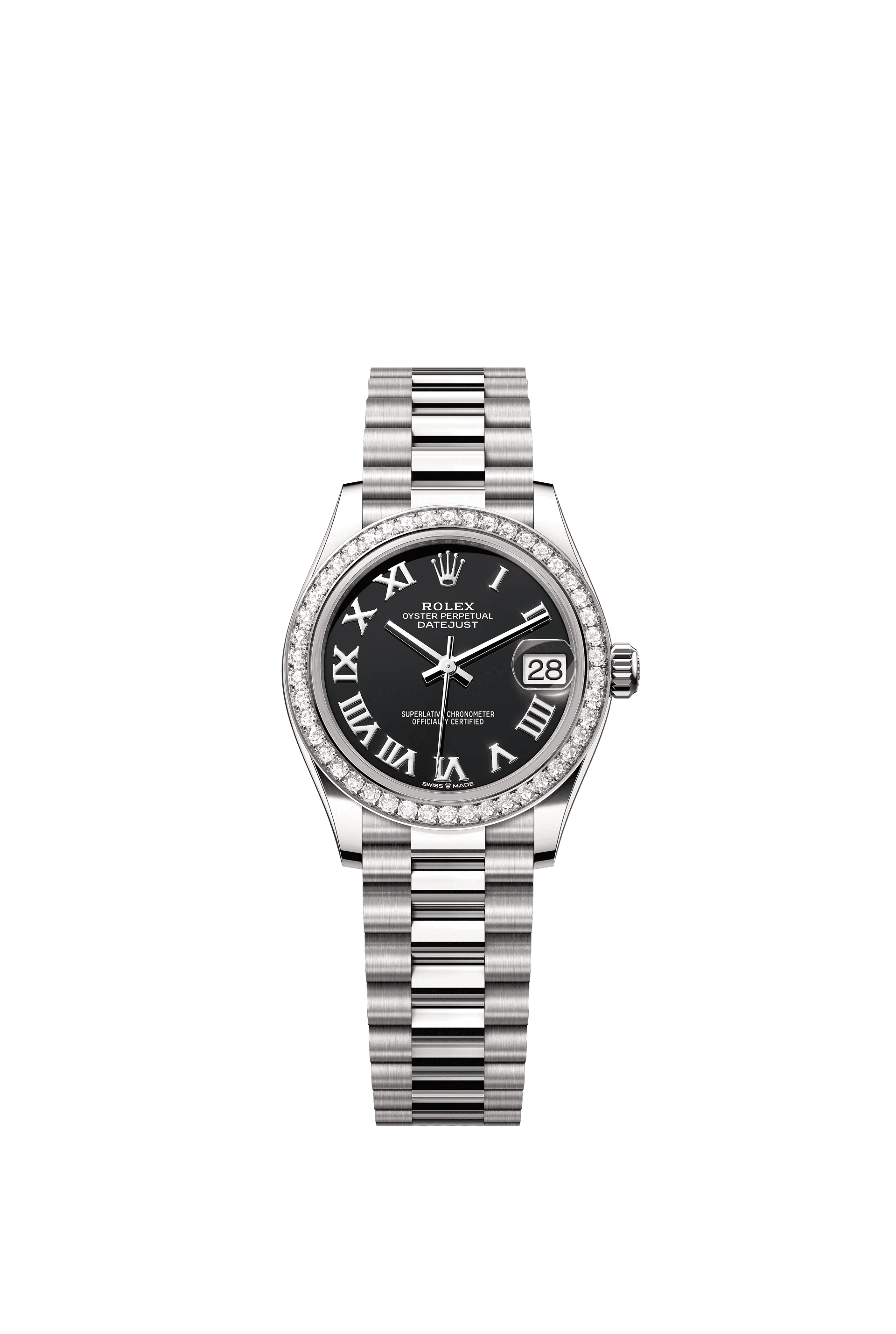 Rolex Datejust 31mm Bright Black Dial White Gold 278289RBR