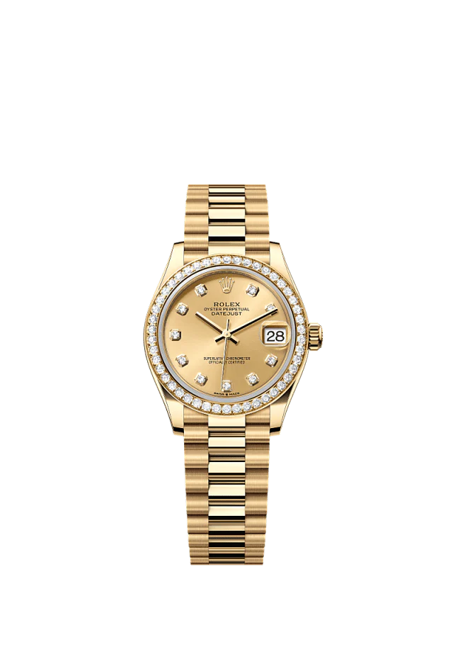 Rolex Datejust 31mm Champagne Diamonds Dial Yellow Gold 278288rbr-0005