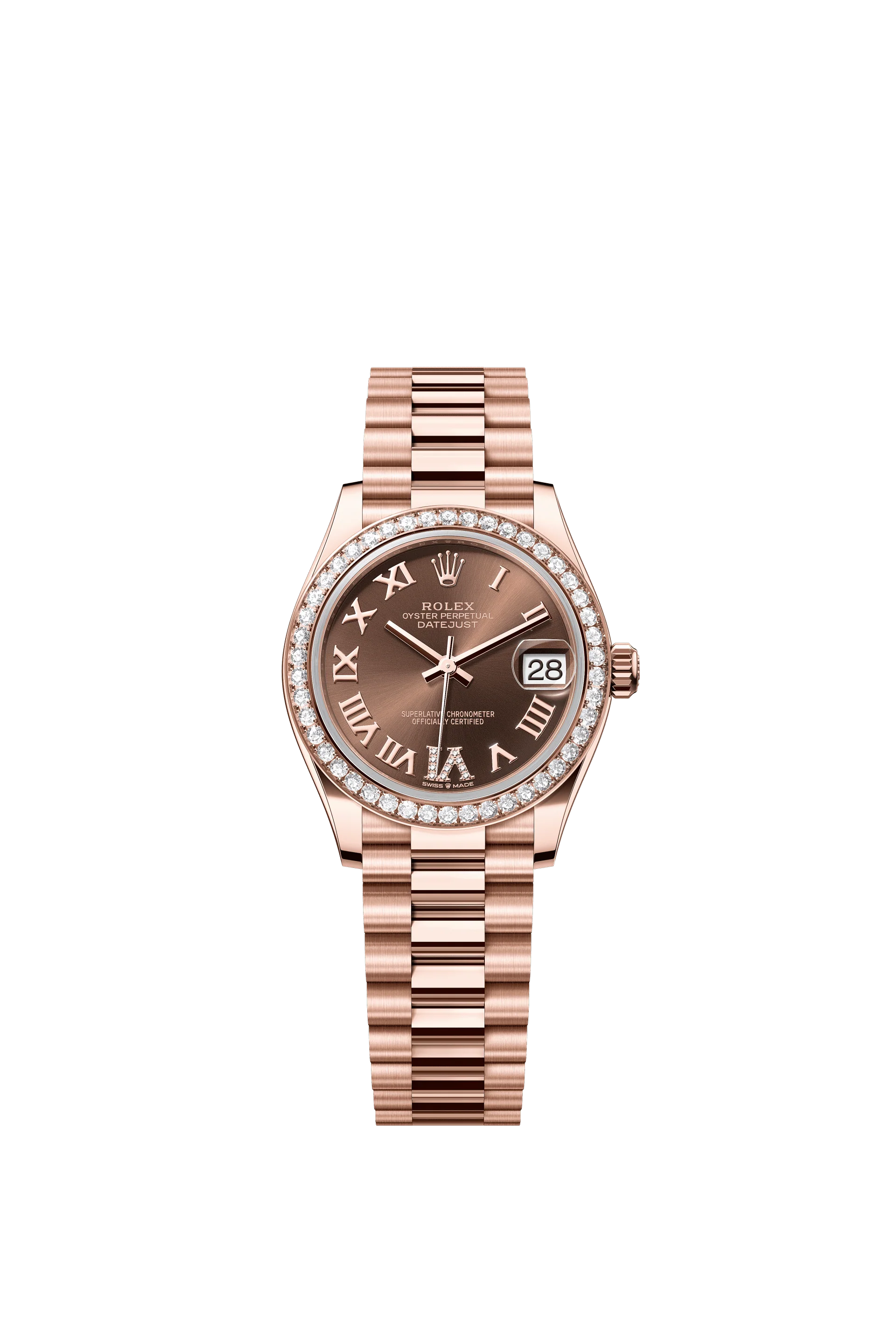 Rolex Datejust 31mm Chocolate Diamond Dial Everose Gold 278285RBR