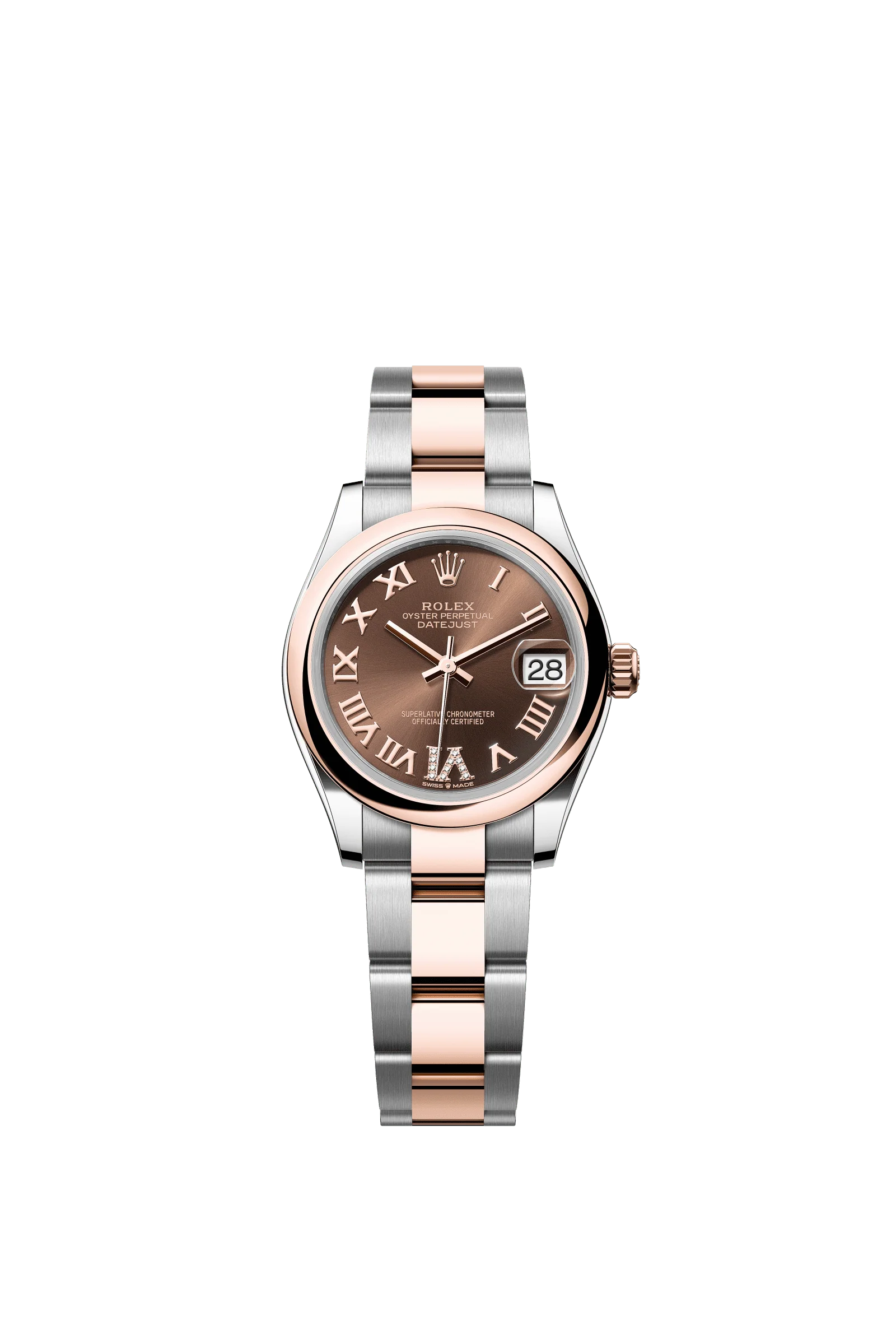 Rolex Datejust 31mm Chocolate Diamond Dial Oystersteel & Everose Gold 278241