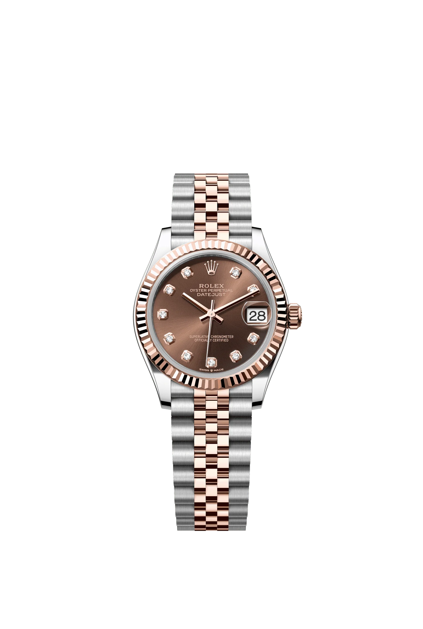 Rolex Datejust 31mm Chocolate Diamond Dial Oystersteel & Everose Gold 278271