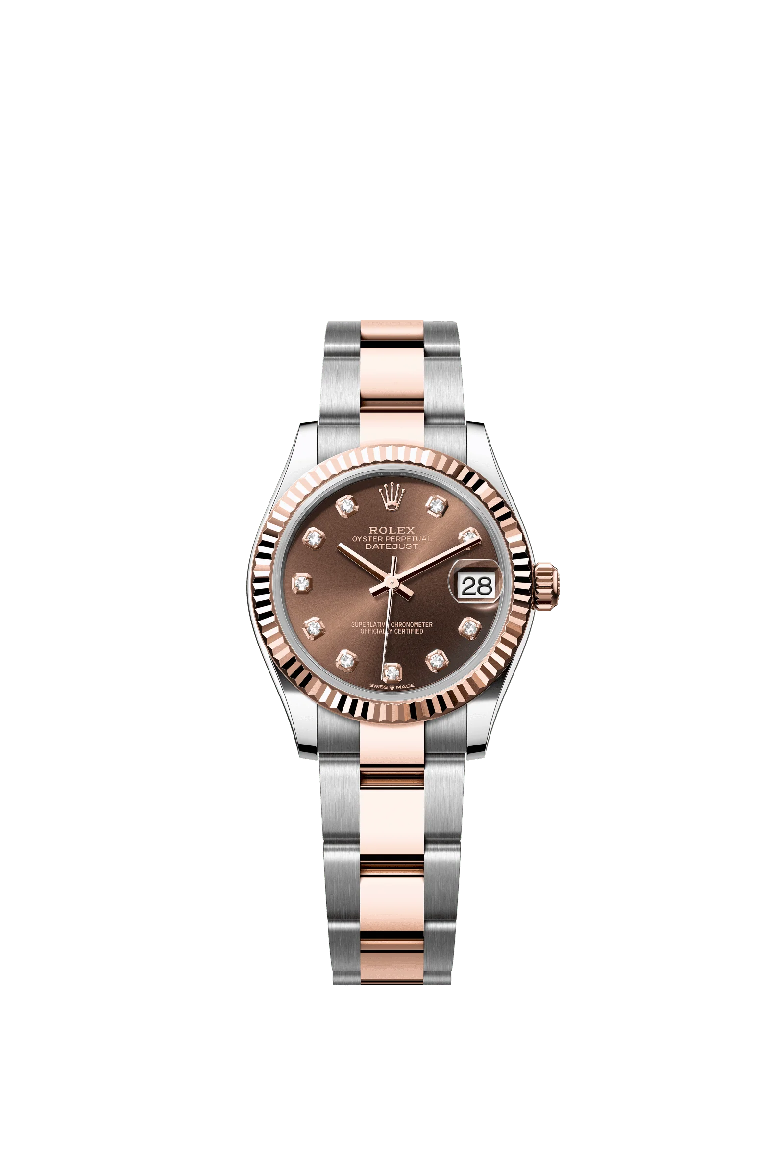Rolex Datejust 31mm Chocolate Diamond Dial Oystersteel & Everose Gold 278271-0027
