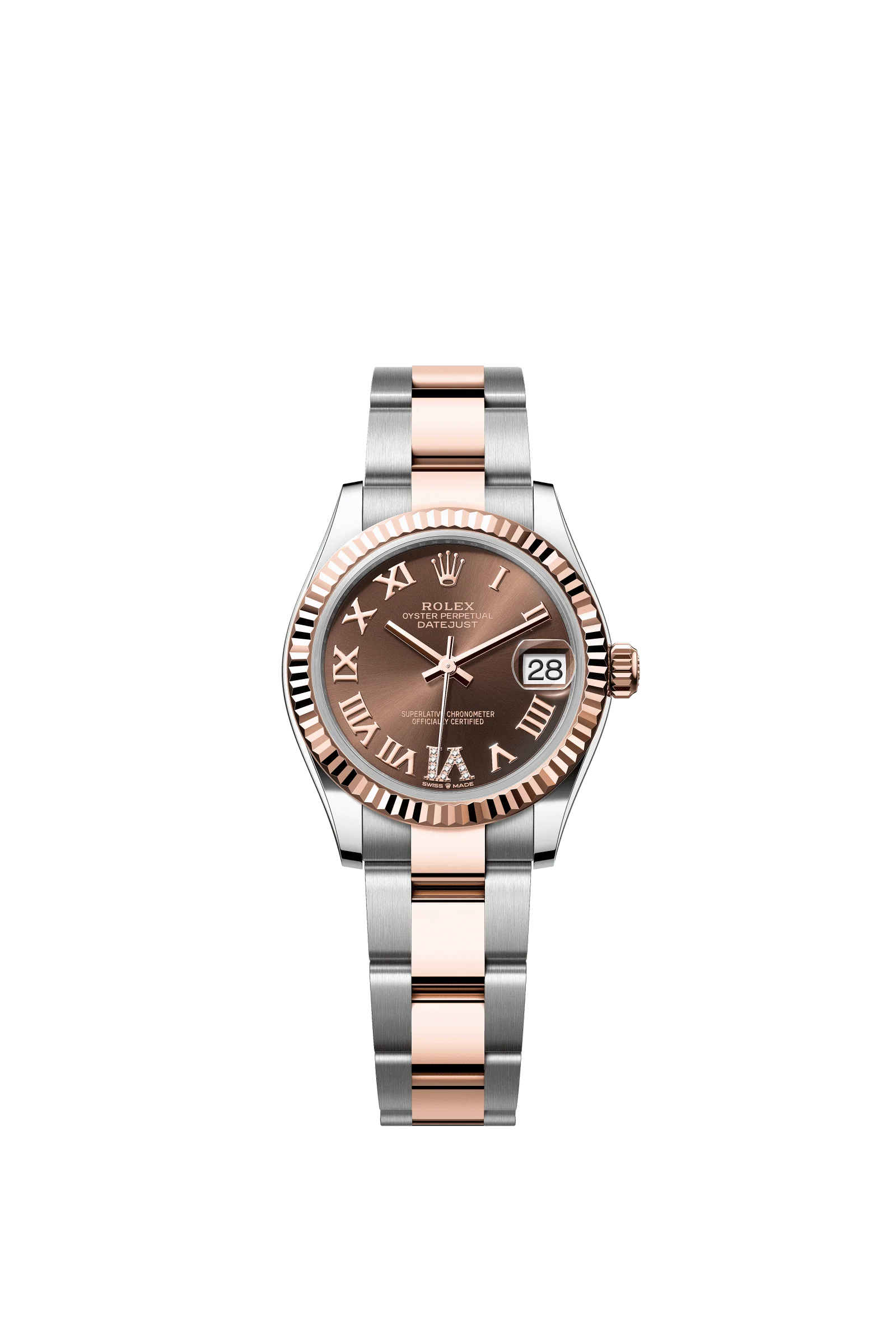 Rolex Datejust 31mm Chocolate Diamond Dial Oystersteel & Everose Gold 278271