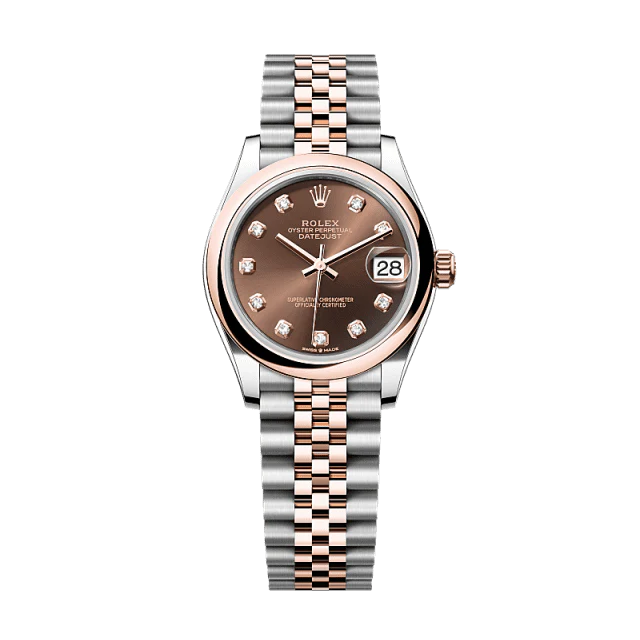 Rolex Datejust 31mm Chocolate Diamond Dial Oystersteel & Everose Gold 278241-0028
