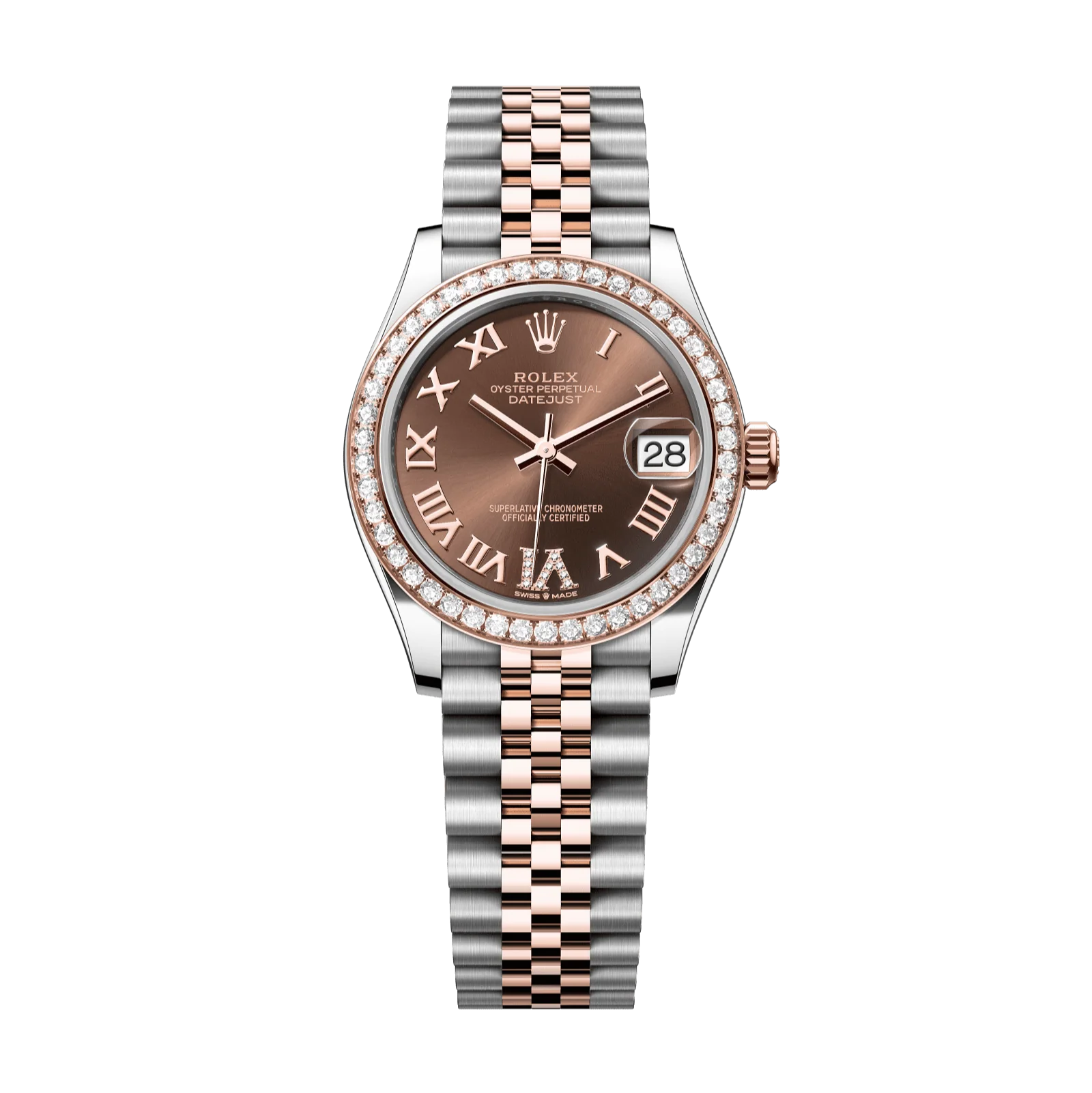 Rolex Datejust 31mm Chocolate Diamond Dial Oystersteel & Everose Gold 278381rbr-0006