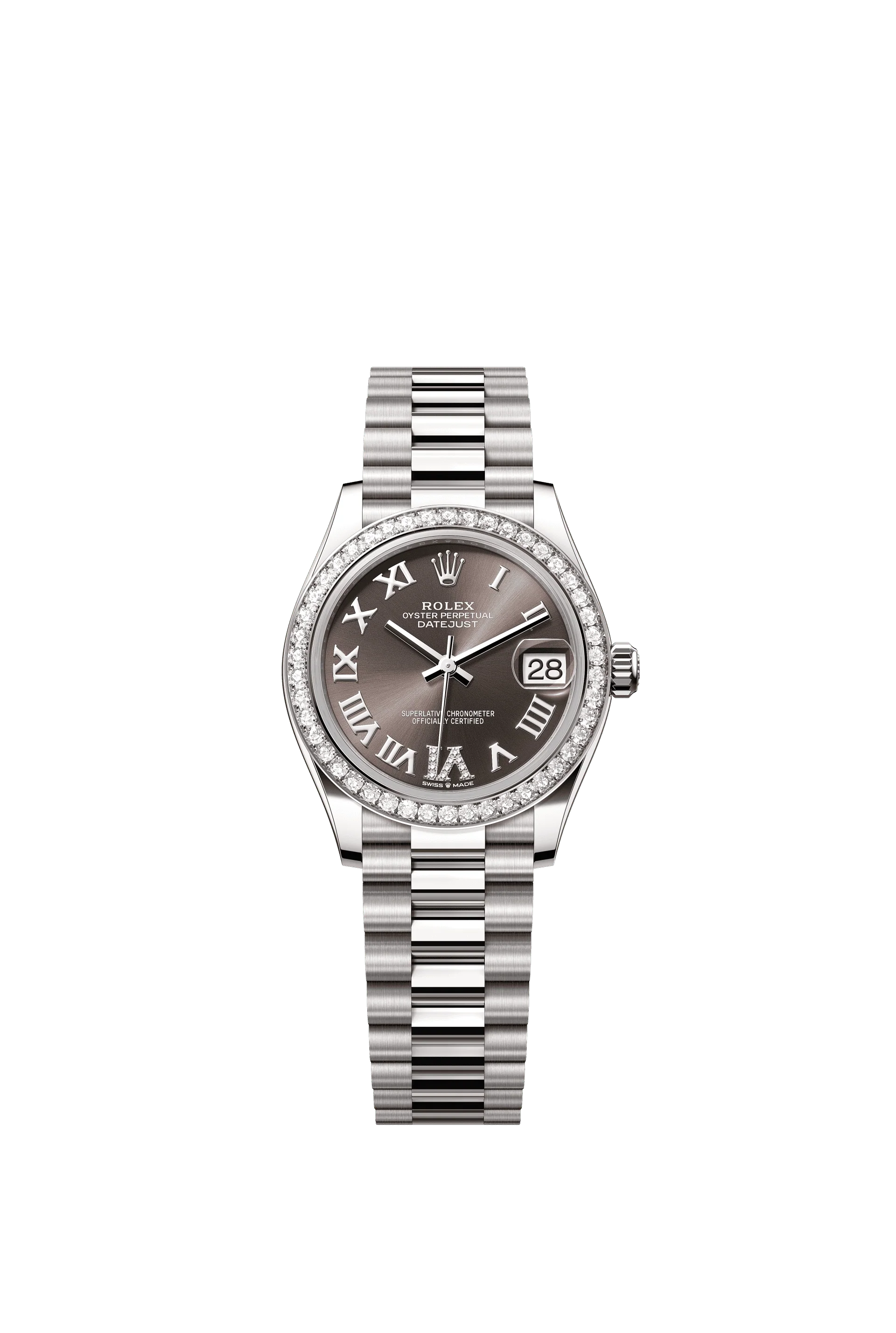 Rolex Datejust 31mm Dark Grey Diamond Dial White Gold 278289RBR